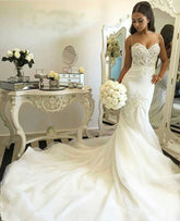 Elegant Wedding Dresses Trumpet/Mermaid Sweep/Brush Train Bridal Gown